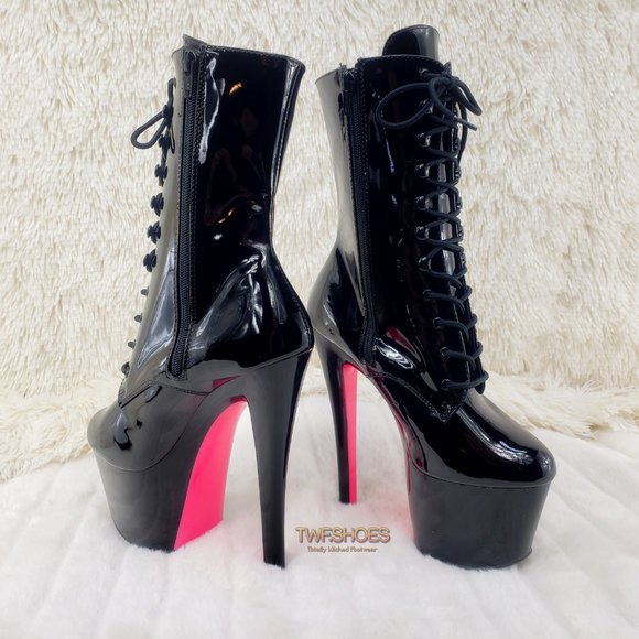 Sky 1020TT Black Patent High Heel Ankle Boots - Picture 5 of 14